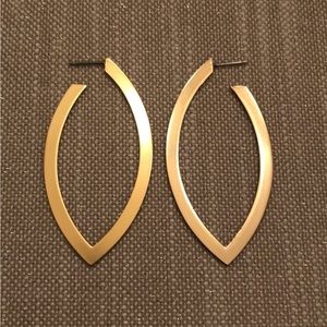 J. Crew | Gold Leaf Hoop Statement Earrings